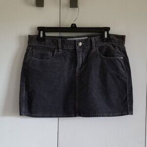 Old Navy Charcoal Gray Corduroy Mini Skirt with Pockets